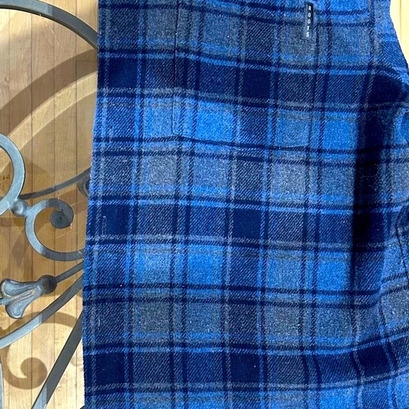 🧥Stylish Vintage ROOTS Men's Blue Plaid Jacket - Size L 🧥 - Picture 5 of 10